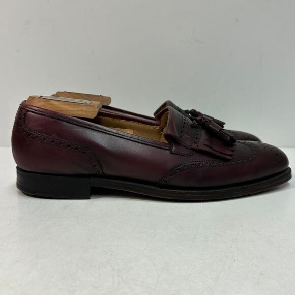 VERY GOOD Crockett & Jones x Brooks Bros. Tassel Loafer Kiltie Made England 7.5 - Picture 3 of 12